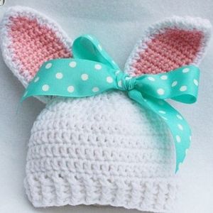 Baby hat crochet bunny for Easter